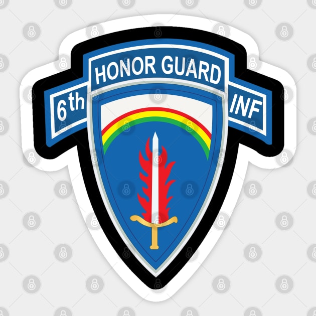 6th Inf Honor Guard - SSI X 300 Sticker by twix123844